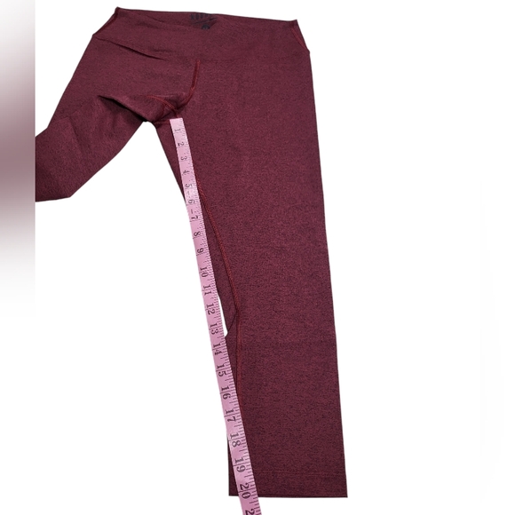 NOBULL Cropped Ankle Leggings Heathered Wine Womens Size M - Picture 8 of 14